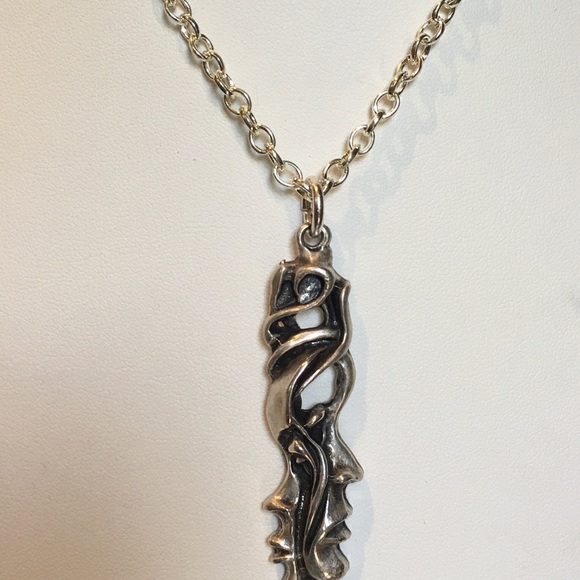 COPY - Janus Roman God Pendant Black Leather Necklace, God of Past and Present - Picture 3 of 7